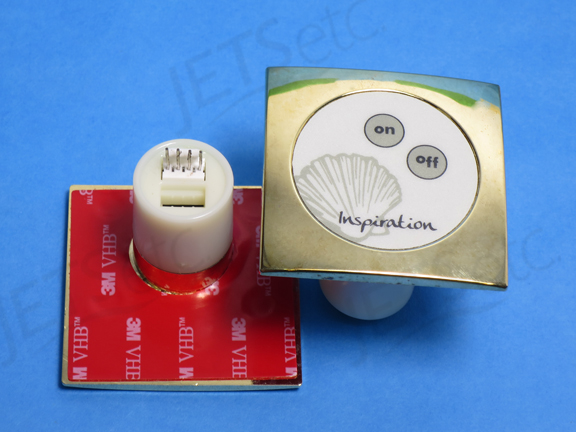 KEYPAD 2-TOUCH 2 1/4 IN, SQUARE - BRASS